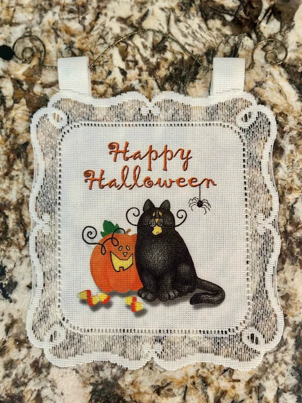 🎃 Happy Halloween & Boo 🕷️ Lace Signs